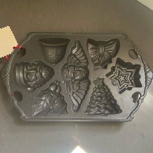 John Wright Cast Iron Christmas Cookie Candy
Mold Santa Tree Angel Bell Star